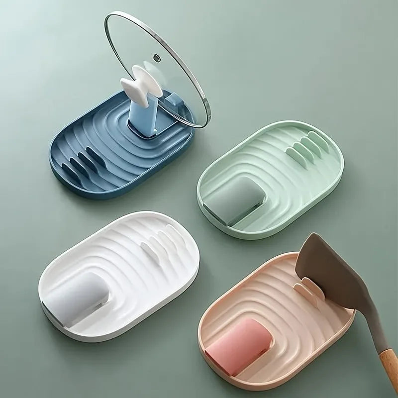 Foldable Pot Lid Rack & Spoon Rest Kitchen Organizer