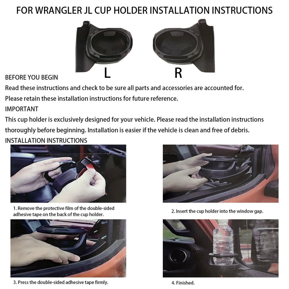 VIBE Universal Car Cup Holder – BPA-Free, Hot & Cold Drinks