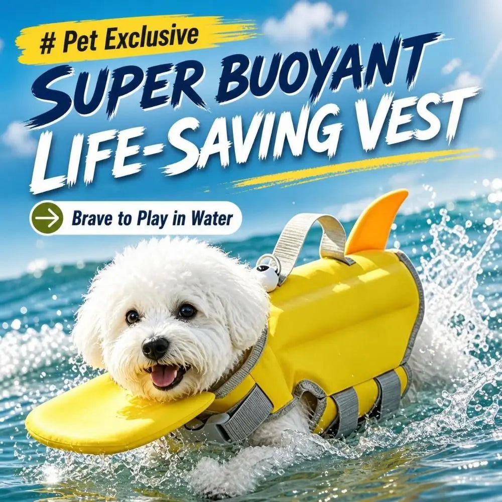 Adjustable Dog Life Jacket – Lightweight Puppy Swim Vest XS–M