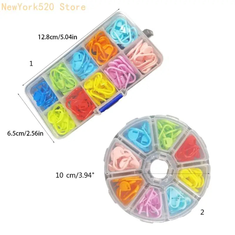 Plastic Locking Stitch Markers Set for Knitting & Crochet