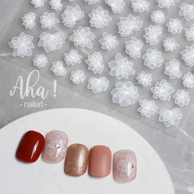 Smoky Black Celestial Nail Stickers – Moon Star Cloud Decals