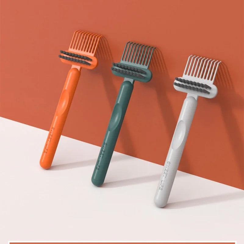 2-in-1 Hair Brush & Comb Cleaner Rake – Portable Daily Tool