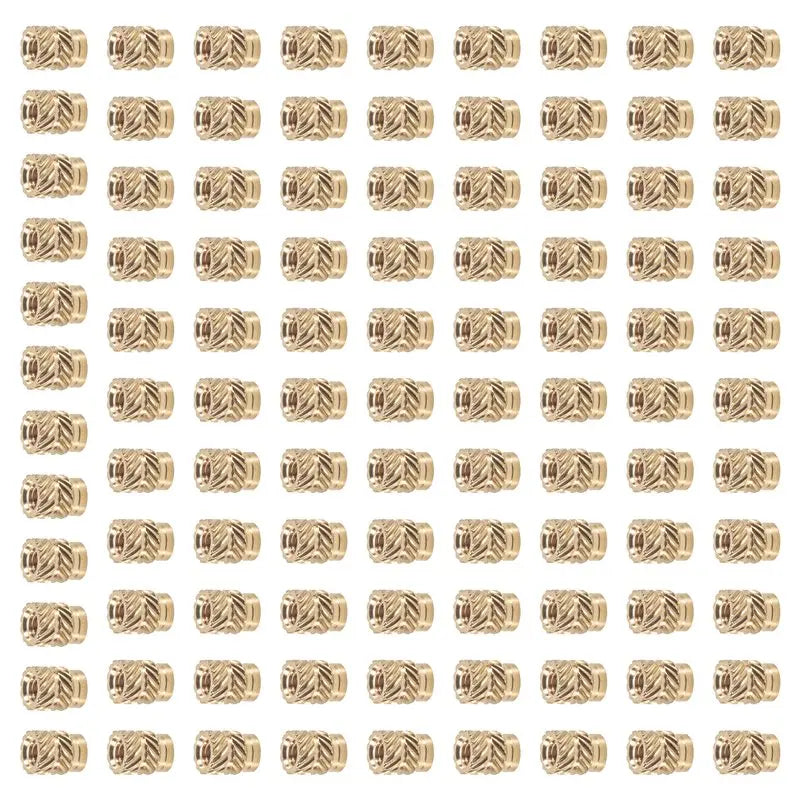 100Pcs M3 Brass Heat Set Threaded Insert Nuts for 3D Printing