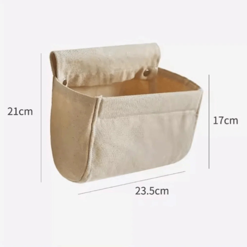 Wall Mounted Multi-Pocket Cotton Fabric Hanging Storage Bag