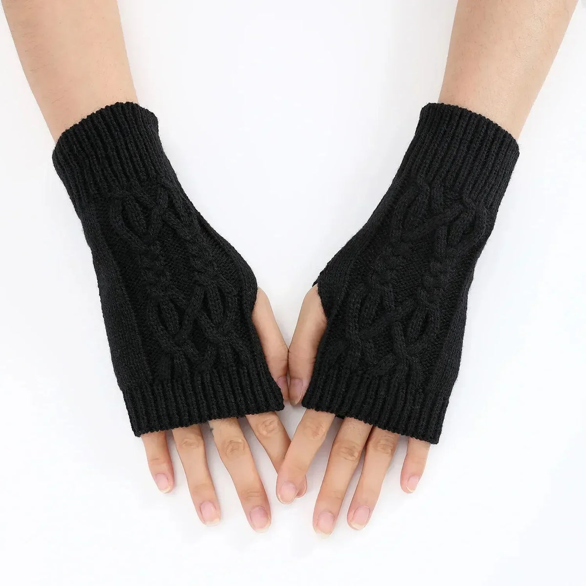 Soft Knit Half Finger Winter Gloves for Women & Men