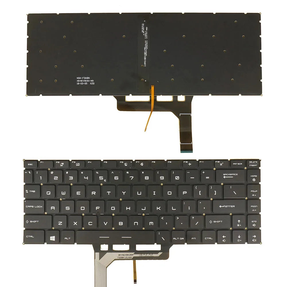 AZUBAY Backlit Keyboard for MSI PS63 Modern 8M 8RC 8SC