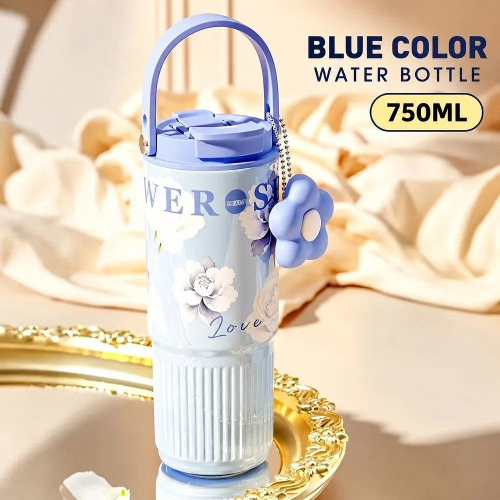 VIBE 750ml Floral Insulated Stainless Steel Tumbler for Women