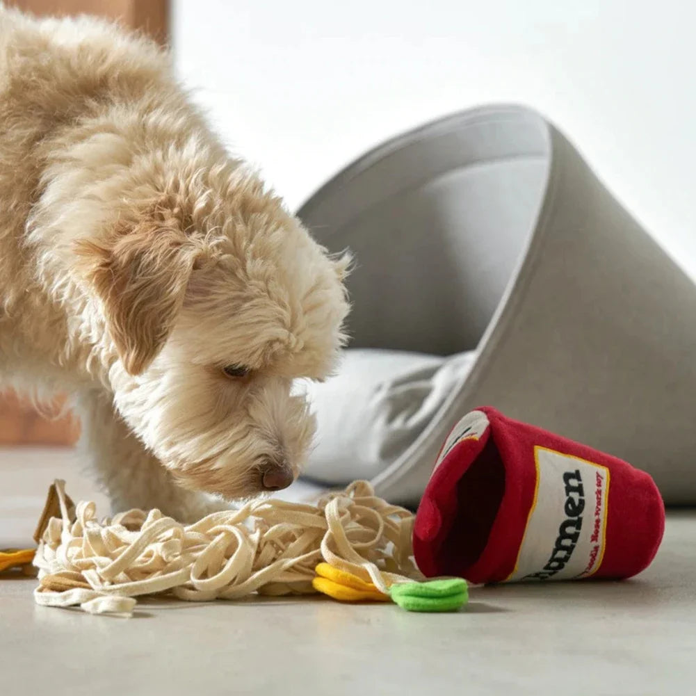 Dog Puzzle Snuffle Toy – Noodle Shape Nosework & Treat Feeder