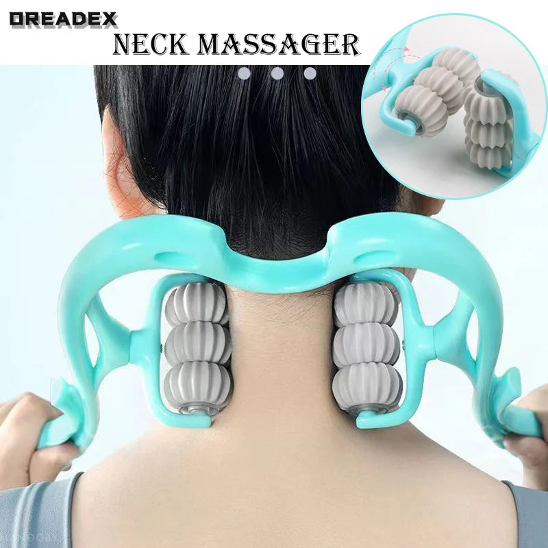 OREADEX 4-Wheel Manual Neck & Shoulder Kneading Massager