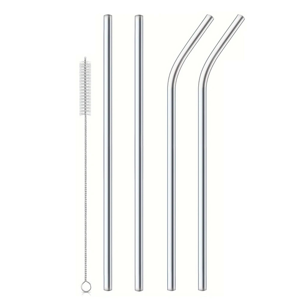4-Pack Reusable Stainless Steel Straws for 40oz Tumblers