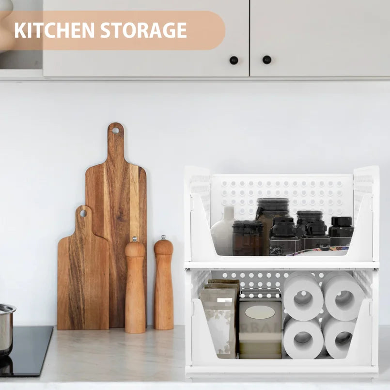 Stackable Wardrobe Storage Organiser – 4-Drawer Closet Box