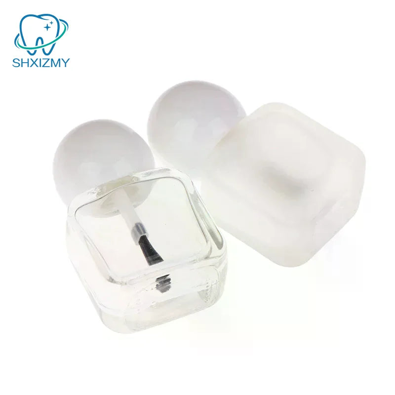 10ml Empty Clear Glass Nail Polish Bottle with Brush Cap