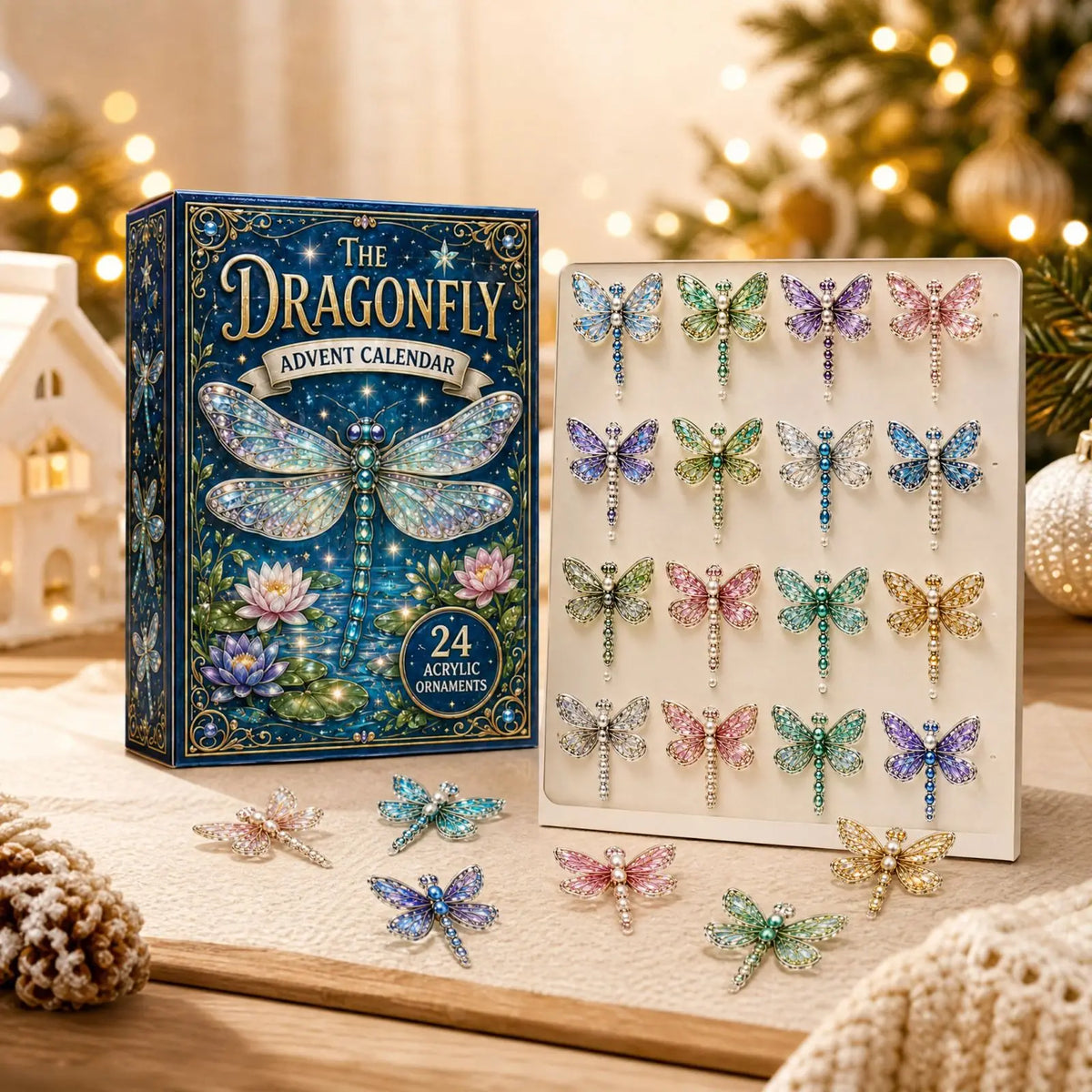 Acrylic Countdown Calendar – 24 Blind Box 2D Pendants Gift Set