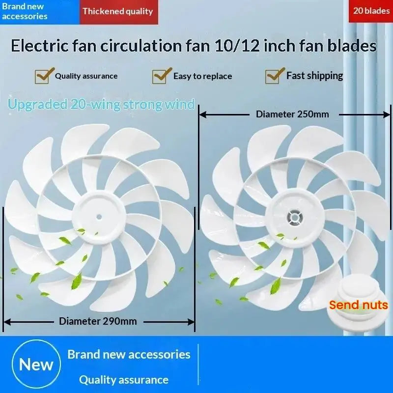 10/12 Inch Universal Replacement Fan Blades – Table & Floor Fans