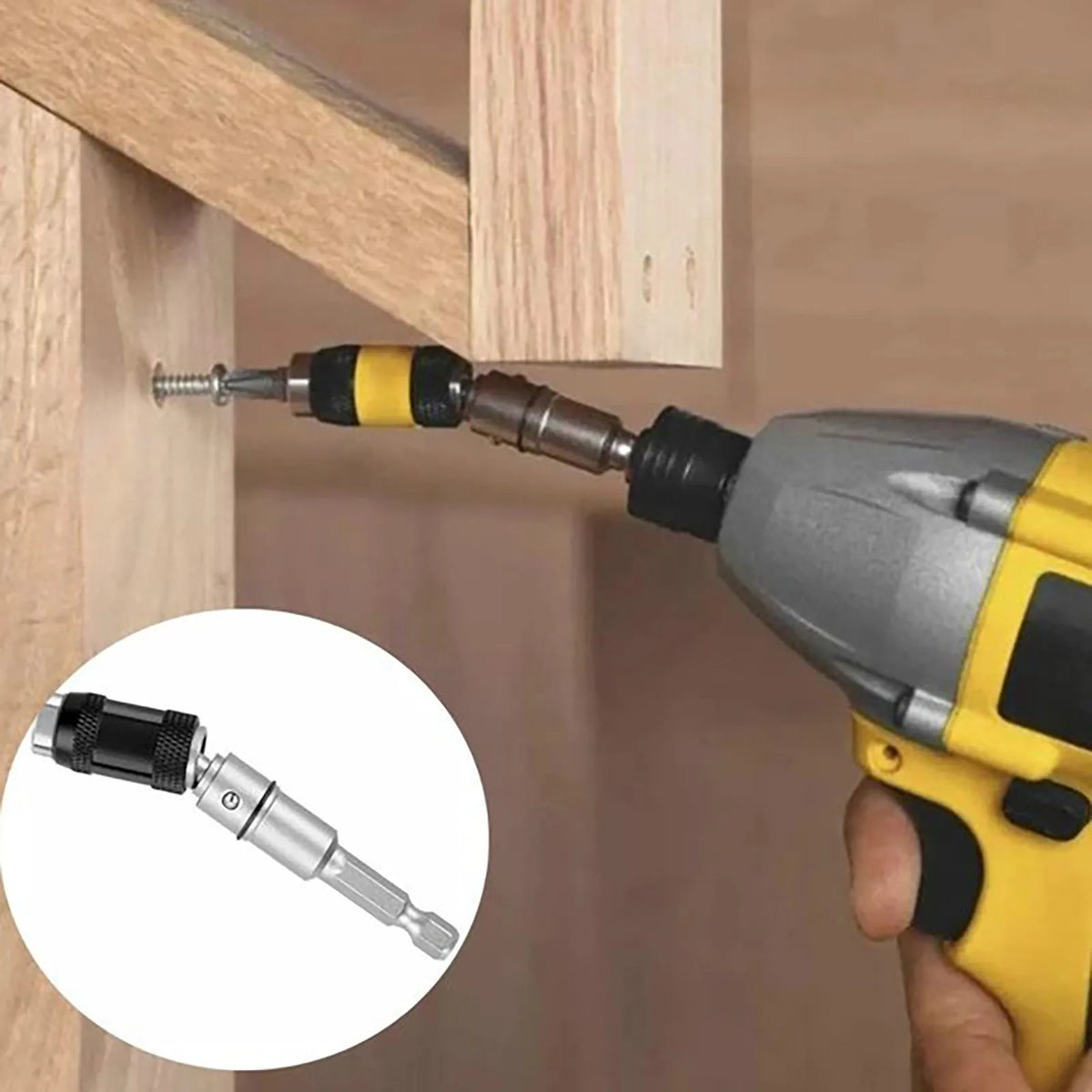 Right Angle Magnetic Bit Holder 6.35mm Quick-Release Adapter