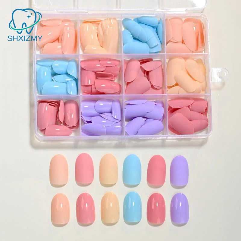 96-Pc Press On Toenails Short Acrylic False Nail Set