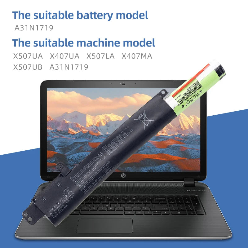 A31N1719 Battery for Asus X407 X507 F407 – 3-Cell Li-Ion Pack