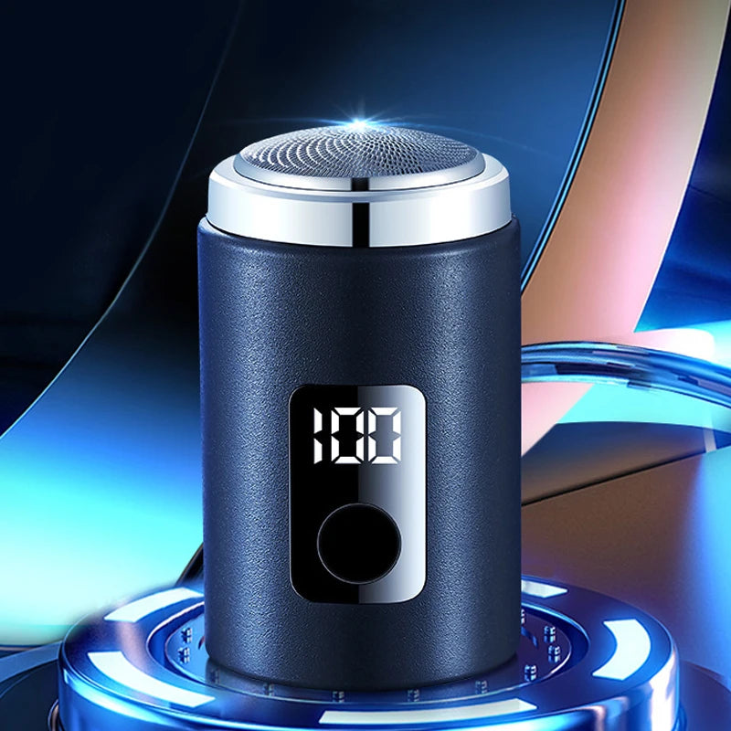 Mini Men's Electric Shaver USB-C Rechargeable Power Display