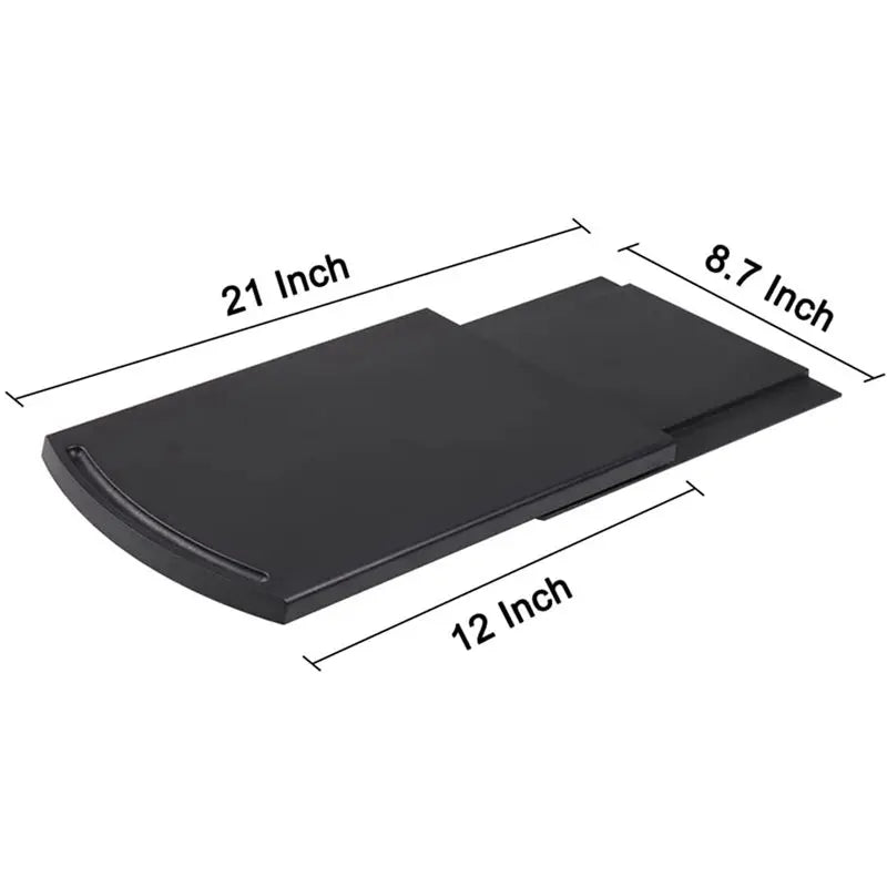 Kitchen Caddy Sliding Tray with Wheels – 2-Pack Black