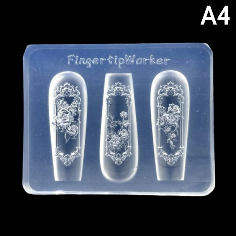 Butterfly Silicone Nail Art Carving Mold – DIY Manicure Stencil