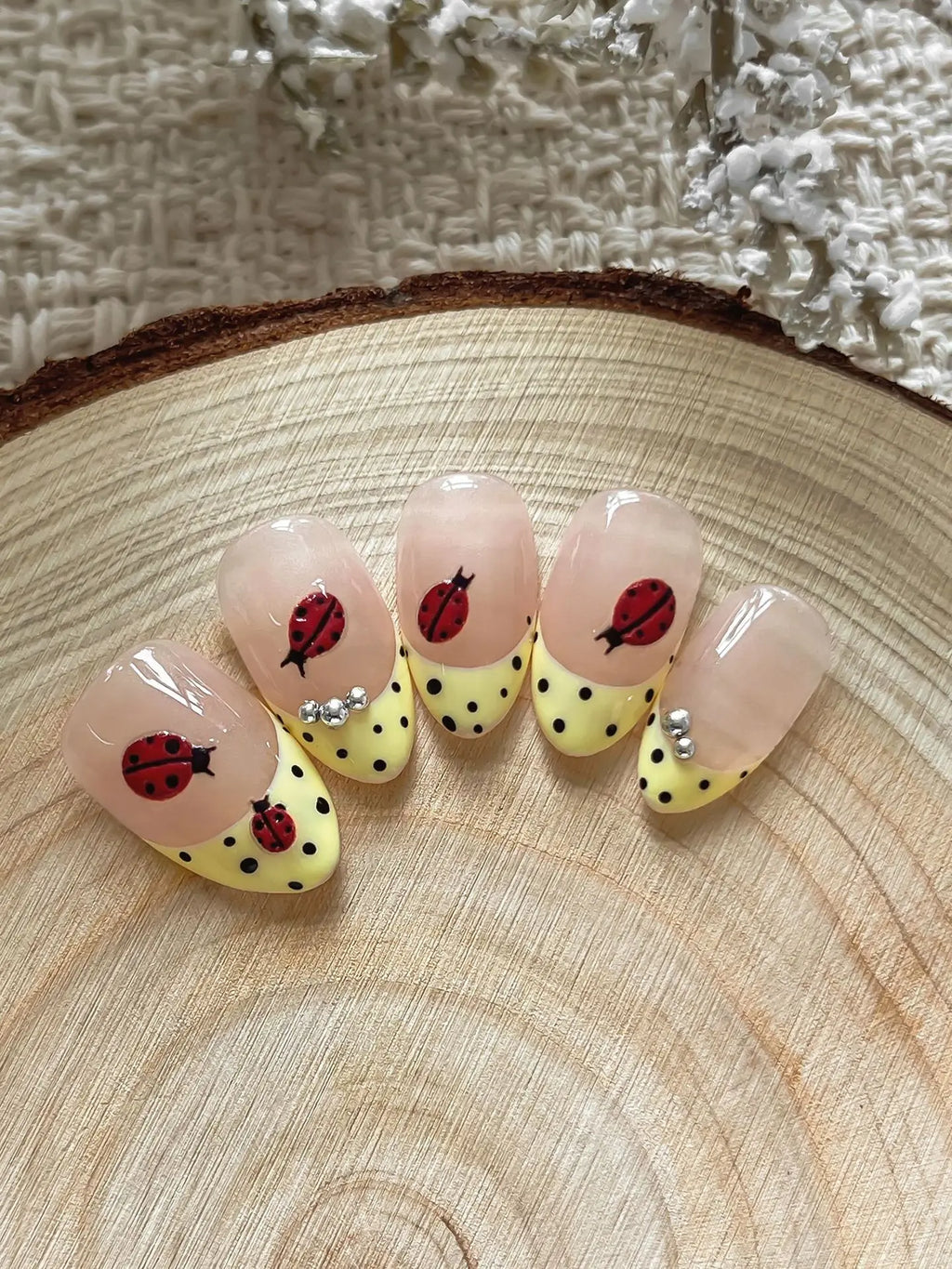 5D Ladybug Nail Art Stickers – Self-Adhesive 3D DIY Decals