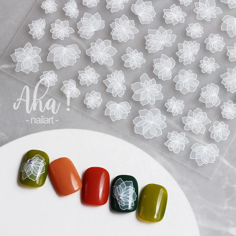 Smoky Black Celestial Nail Stickers – Moon Star Cloud Decals