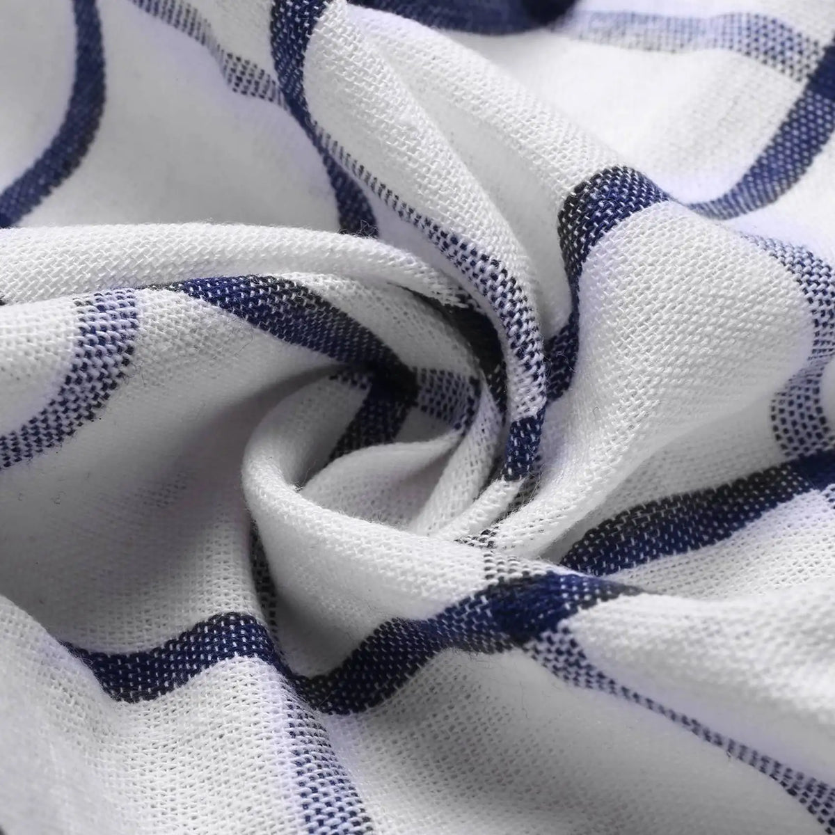 6-Pack Blue White Plaid Cotton Kitchen Tea Towels 40×60cm