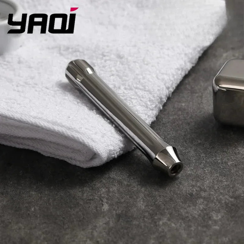 YAQI Tsuka Polished Stainless Steel Men's Safety Razor Handle