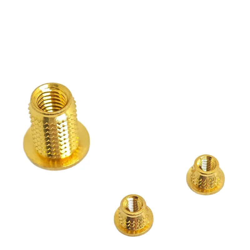Brass Knurled Threaded Inserts M3 M4 M5 M6 Cold Press Nutserts