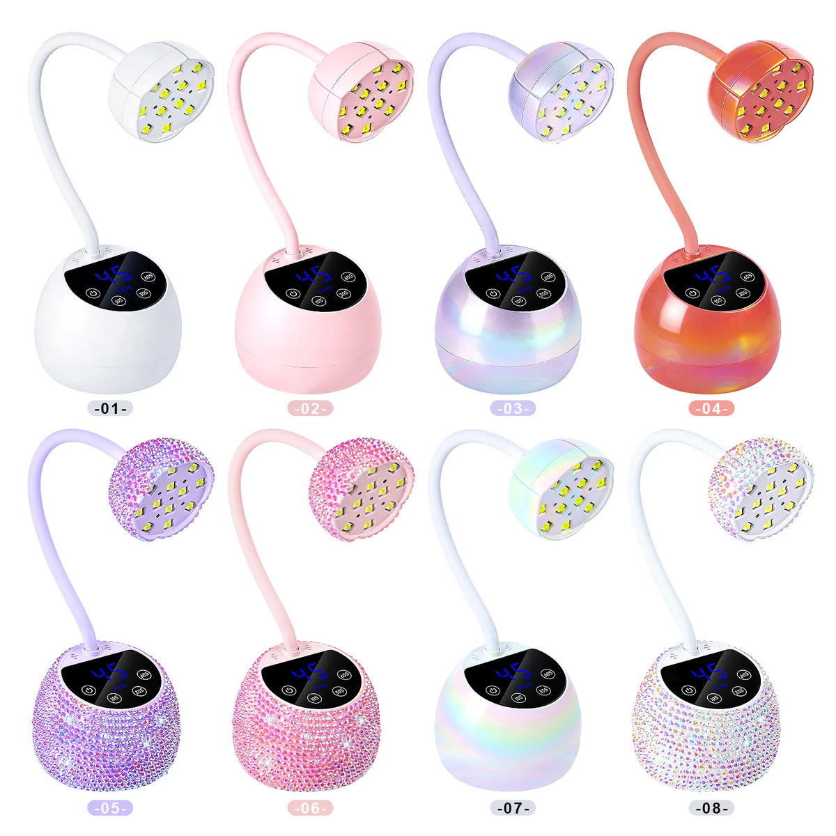 UV LED Nail Lamp 360° Bendable Auto-Sensing Fast Cure Dryer