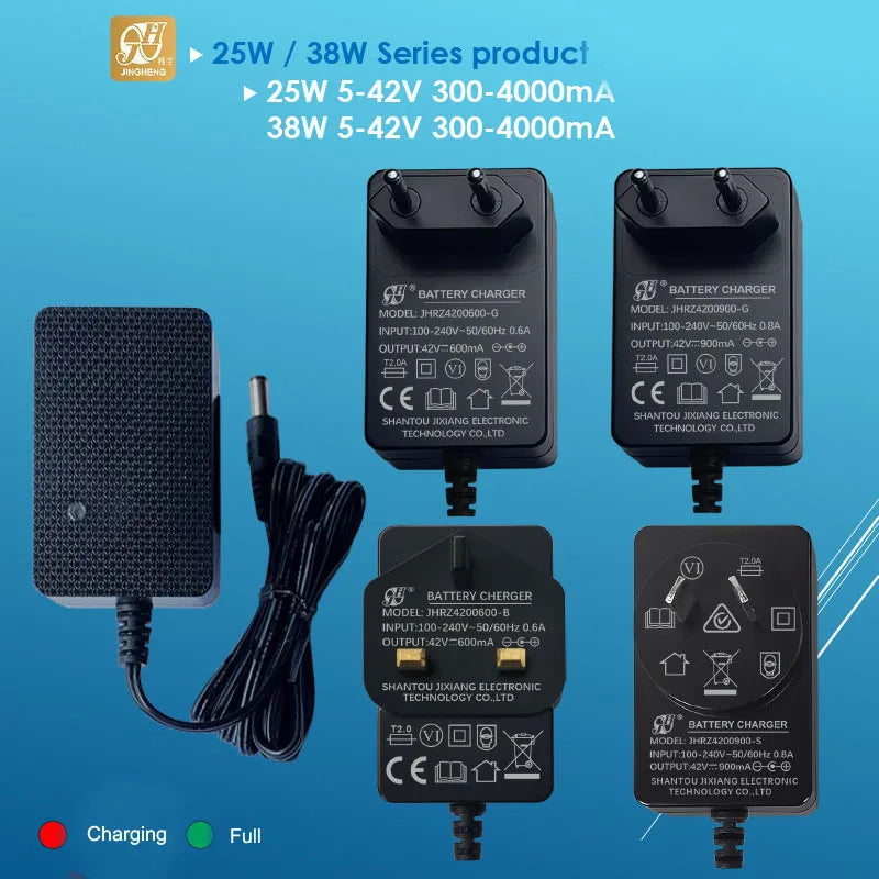 Universal Li-Ion Battery Charger for Power Tools 8.4V–29.4V