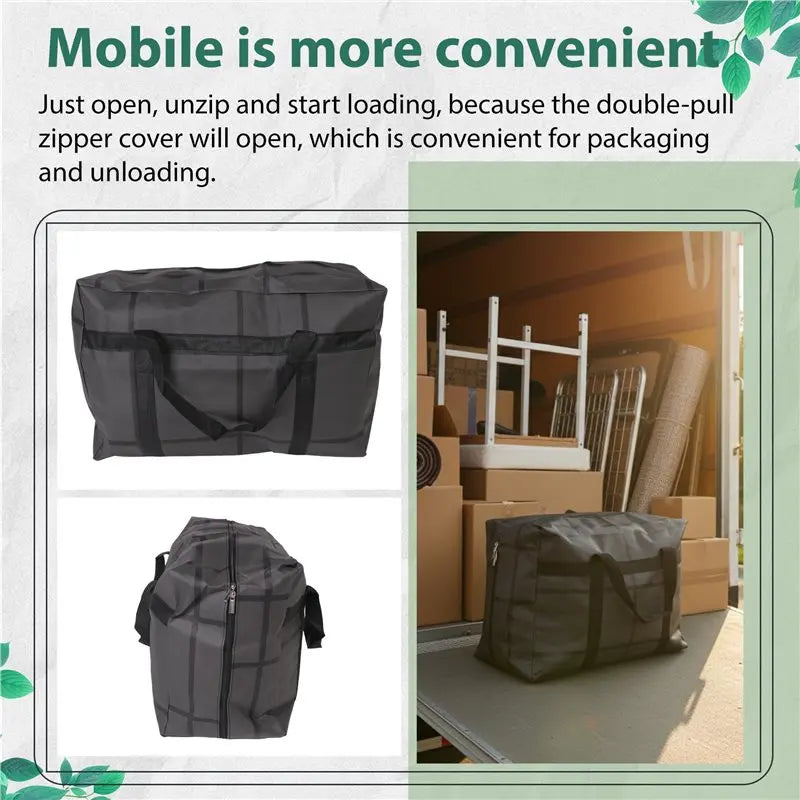 Large Foldable Storage Bag – Moving, Clothes & Quilt Organizer