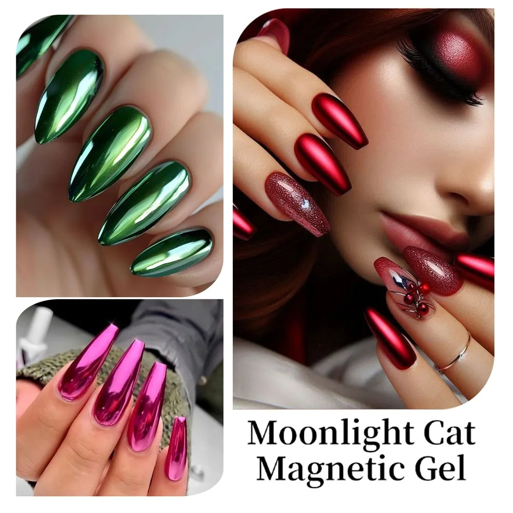 Metallic Mirror Nail Polish – Chrome Glitter Quick-Dry Lacquer
