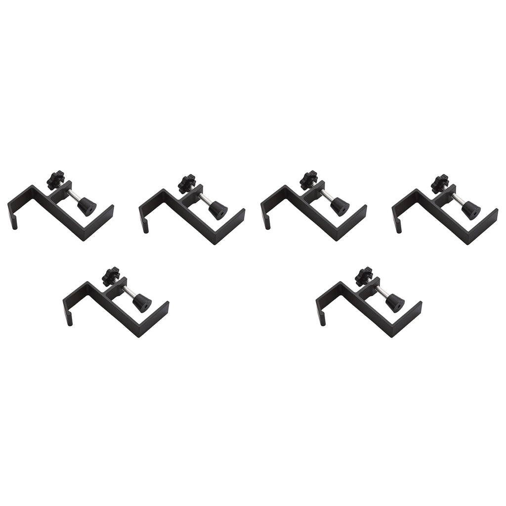 6-Pack Punch-Free Desk Bag Hooks – Removable Black Hanger