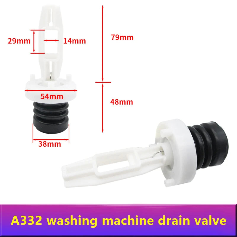 Washing Machine Drain Valve Plug Spool Spring Fitting