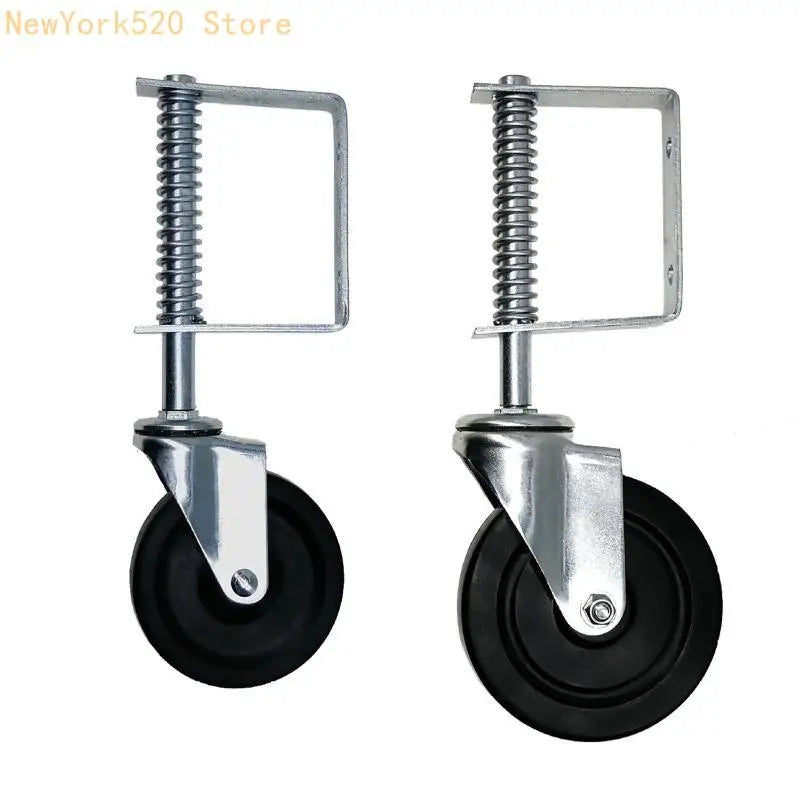 Spring-Loaded Gate Door Caster Wheel 50kg – 4" & 5" Sizes