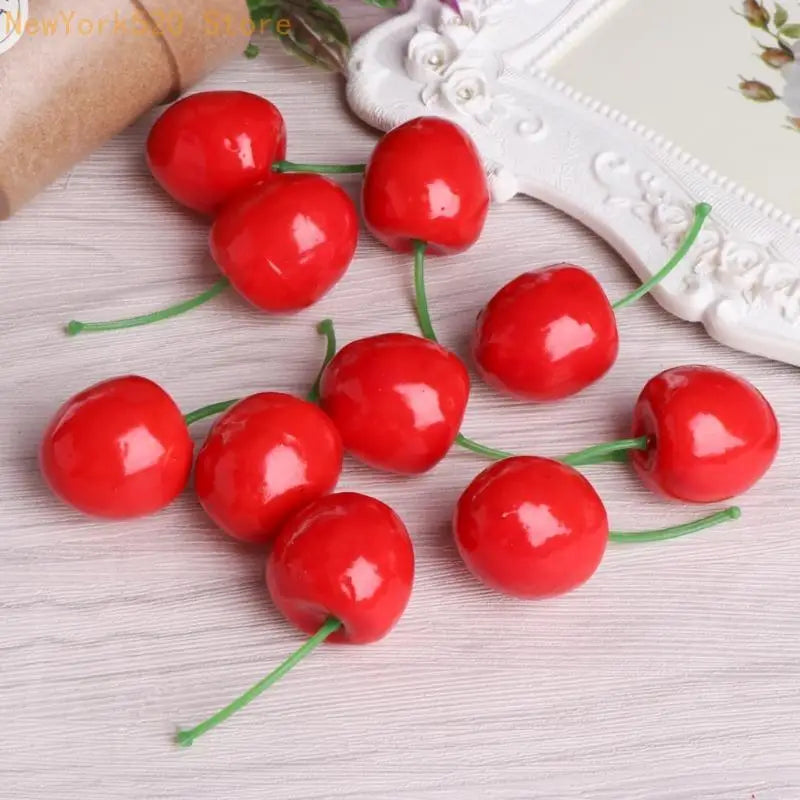 10-Pack Artificial Foam Red Cherries – Realistic Party Decor