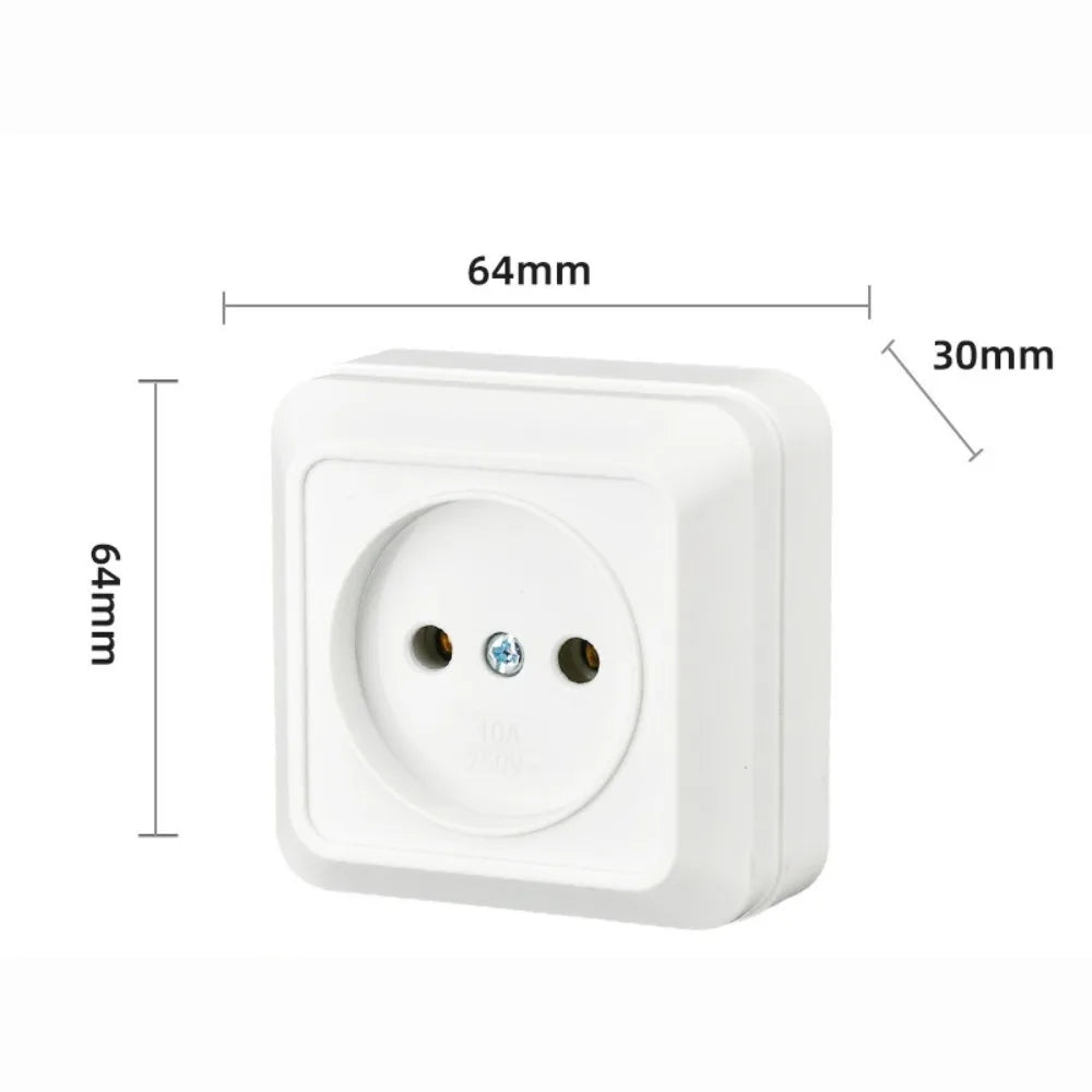 EU Standard White Rocker Wall Switch – Flame Retardant Surface Mount