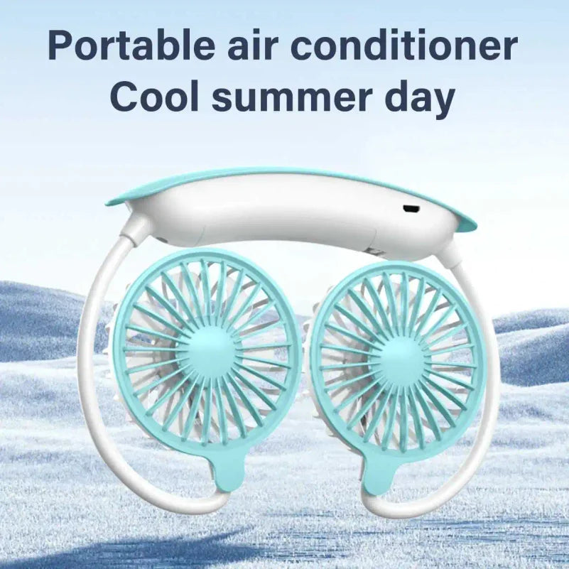 VIBE Portable USB Neck Fan – Foldable 3-Speed Rechargeable