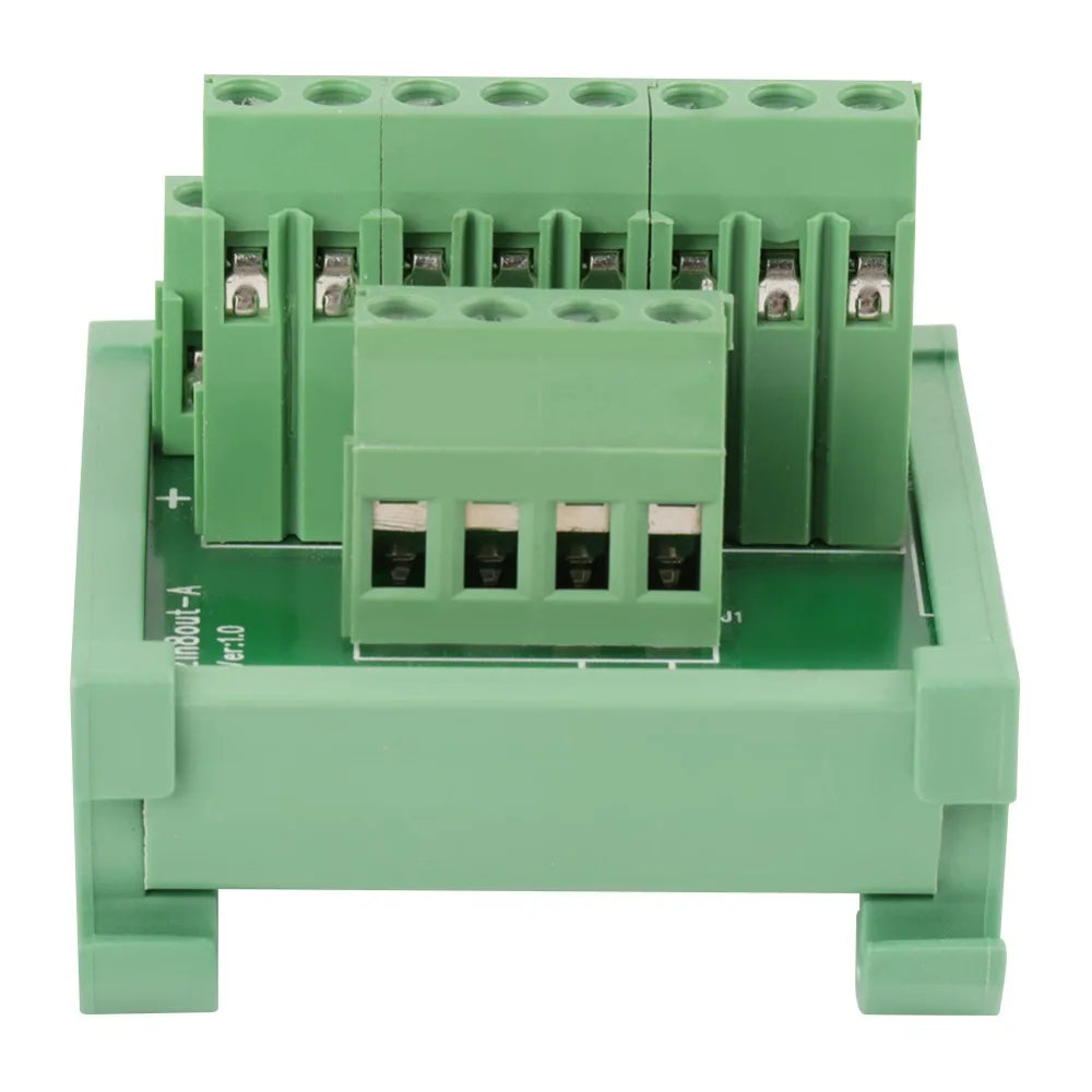 2 In 8 Out DIN Rail Breakout Board 25A Terminal Block Module