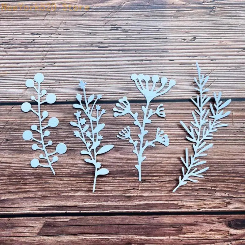 Flower & Grass Metal Cutting Dies Embossing Stencil DIY Set