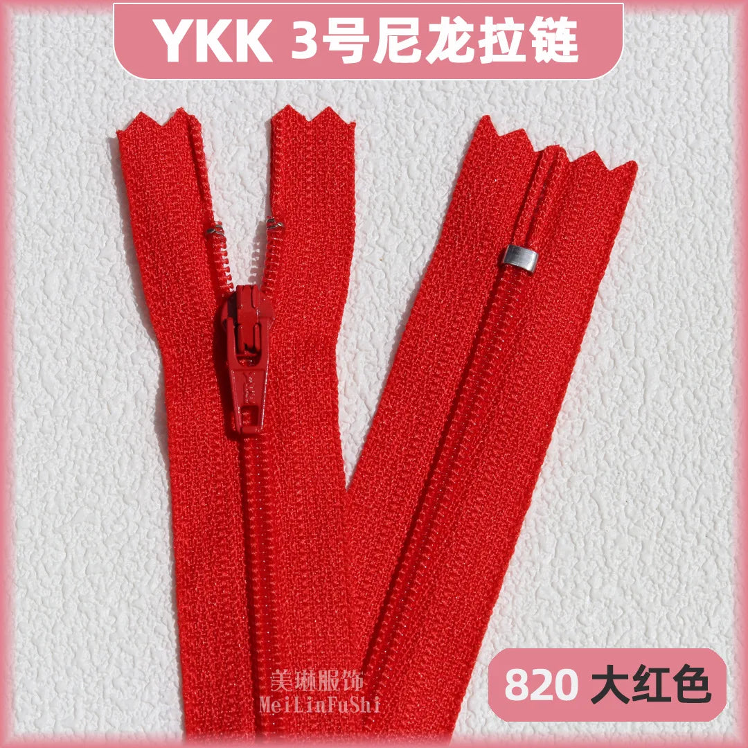 YKK3 Nylon Invisible Zippers 18cm – 30/50/100 Pack