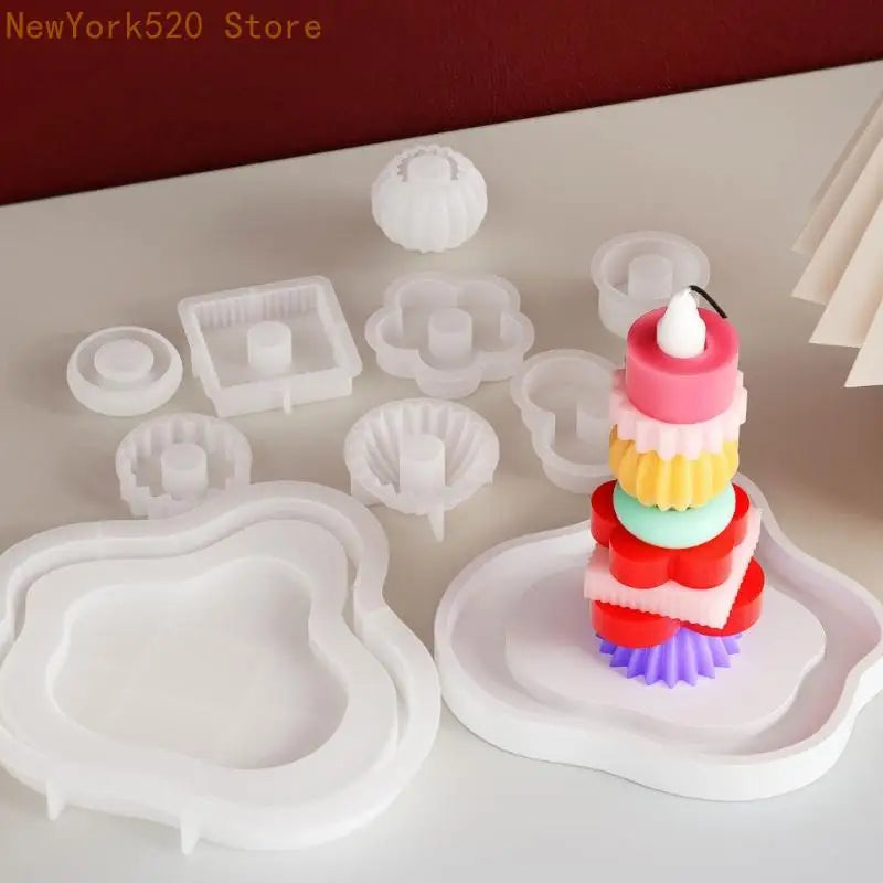 10-Pc Stackable Silicone Molds – Soap, Resin & Baking