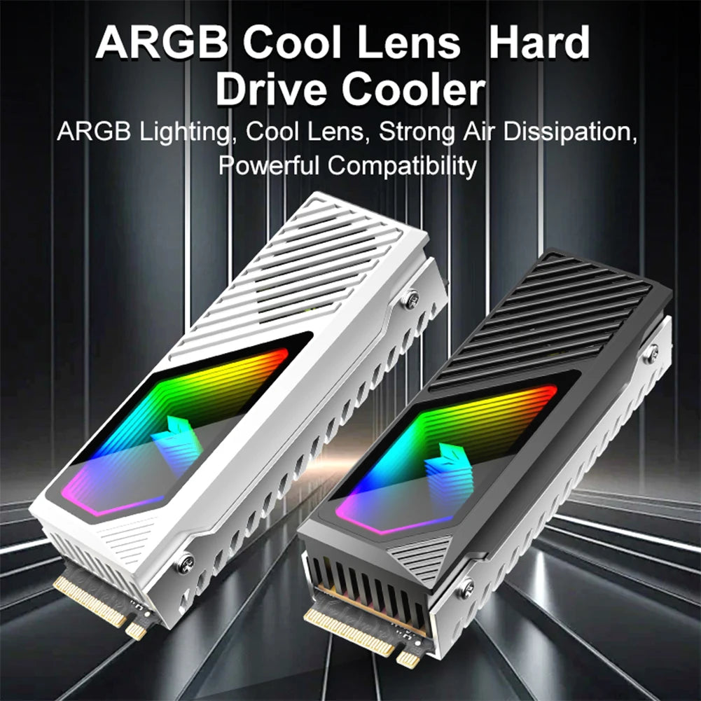 ALLOYSEED M.2 2280 SSD Heatsink with ARGB Fan | Aluminum Cooler