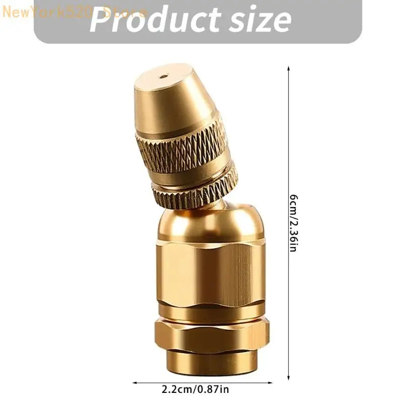 Adjustable Brass Misting Spray Nozzle for Garden & Lawn