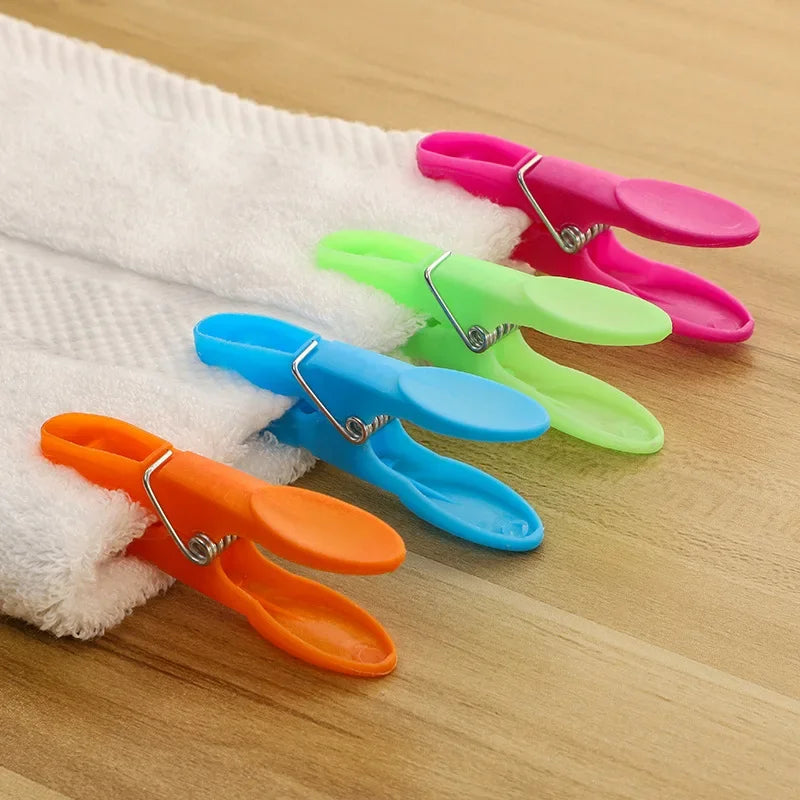 Windproof No-Mark Laundry Clips with Storage Basket – Colorful