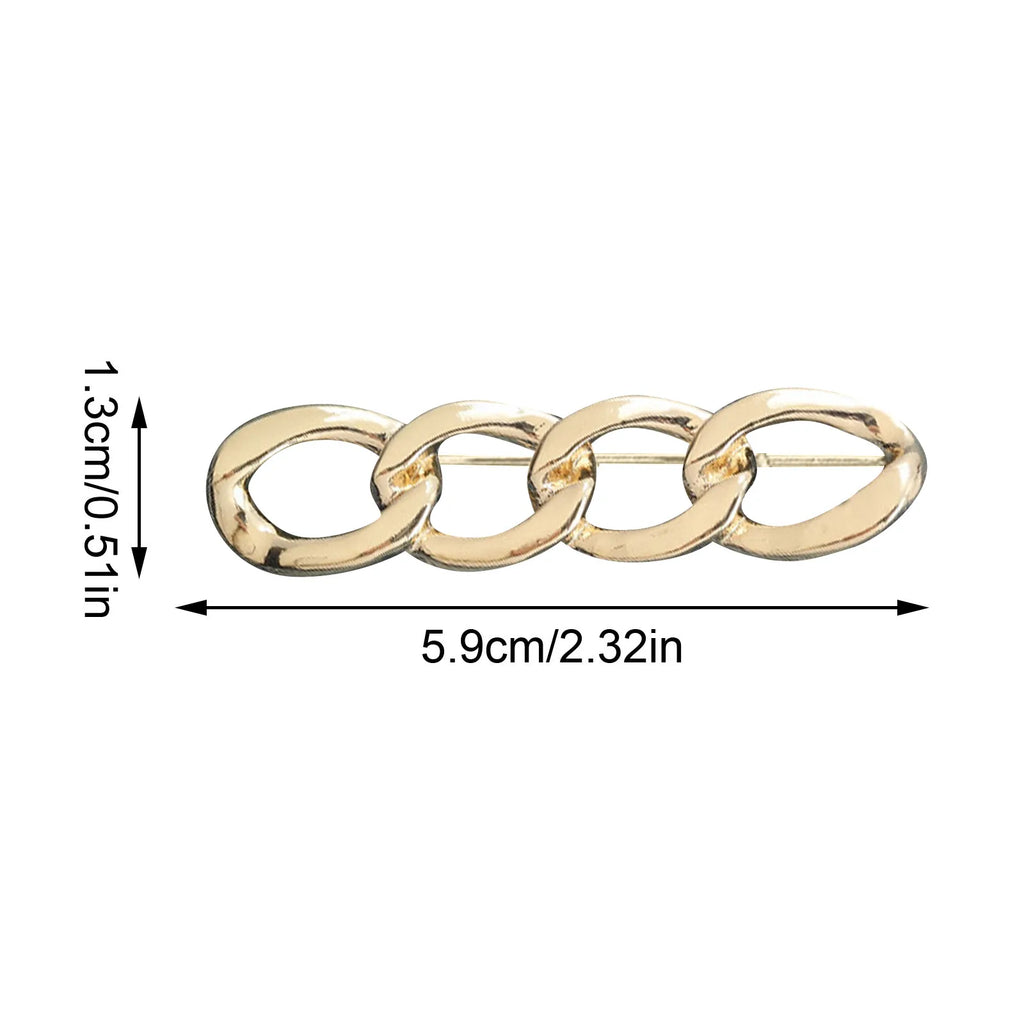 Gold Chain Link Brooch Pin – Punk Waist Jeans Tightening Charm