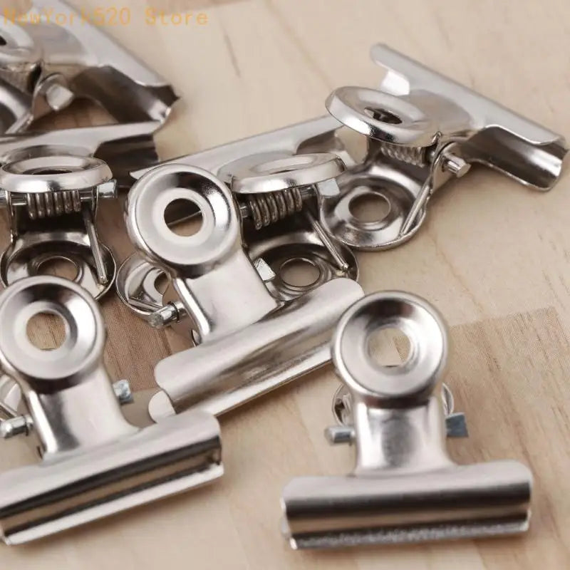 10-Pack Stainless Steel Bag Clips & Document Clamps