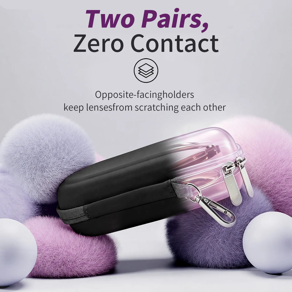 Hard Shell Double Glasses Case – Dual Sunglasses Travel Box