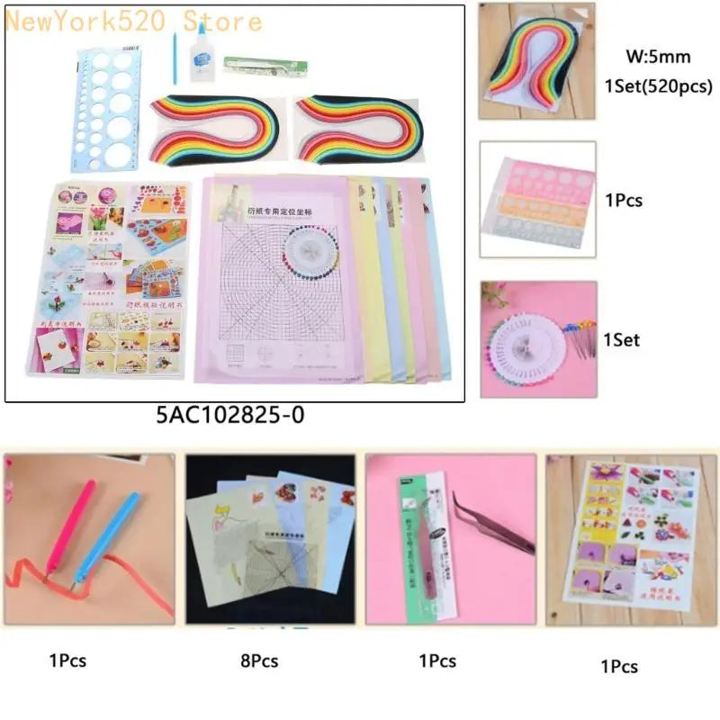 Paper Quilling Tool Set – Tweezer, Needle, Crimper & Board